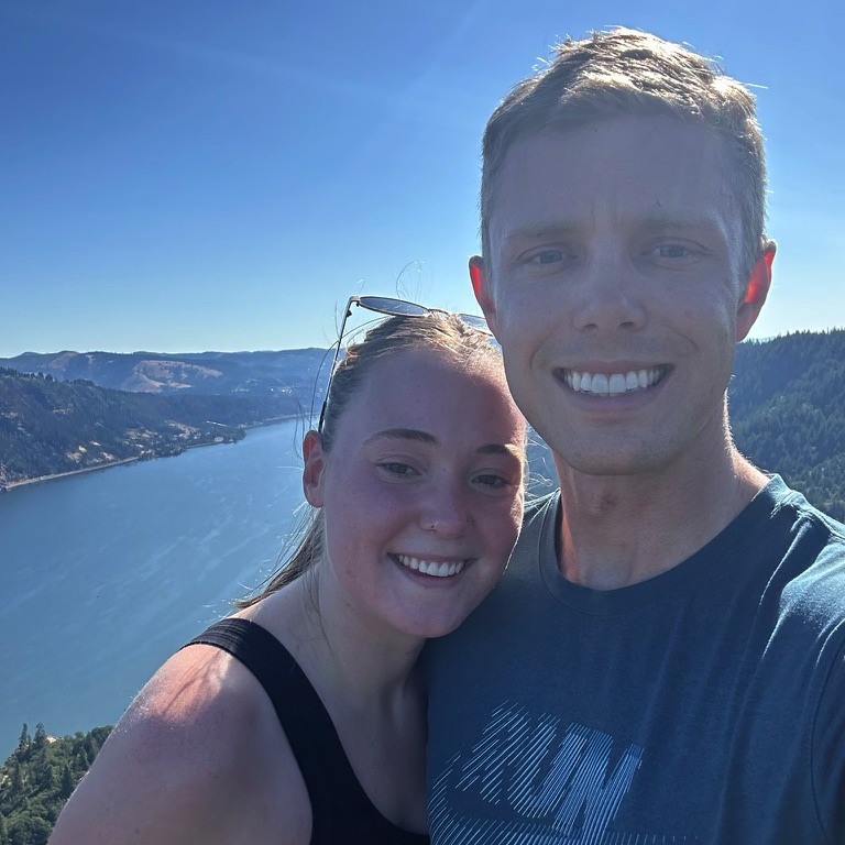 Ian Smith, owner of Columbia Gorge Gutters, above the Columbia River